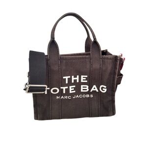 Marc Jacobs the Tote bag faded black canvas crossbody zip strap purse
